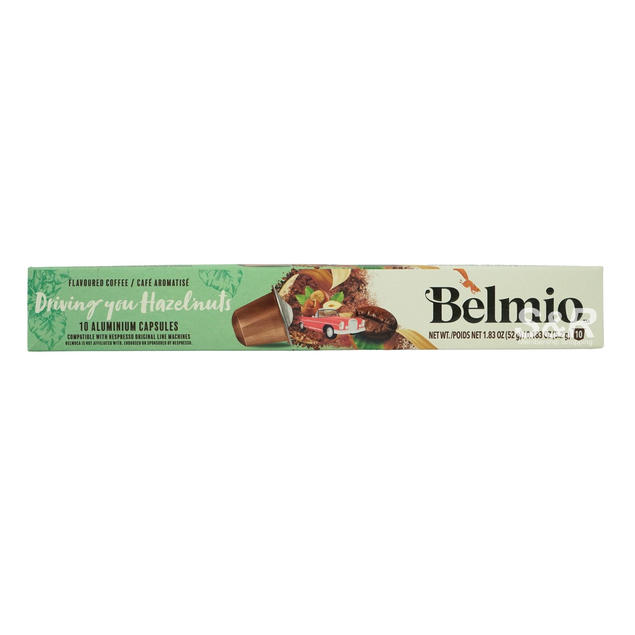 Belmio Hazelnut Flavoured Coffee 10 Capsules Belmio Hazelnut Flavoured Coffee 10 Capsules